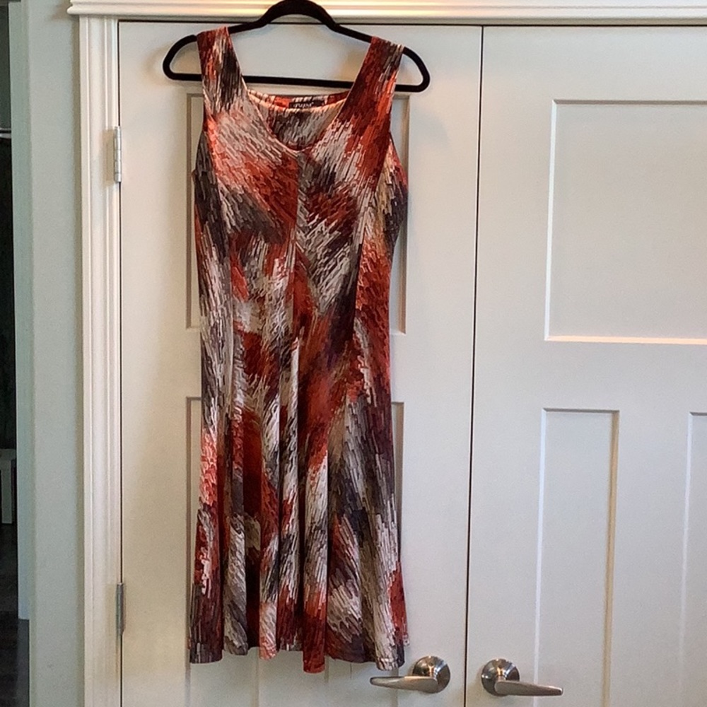Elegant Papa Stretchy Polyester Fit & Flare dress. Size Lg